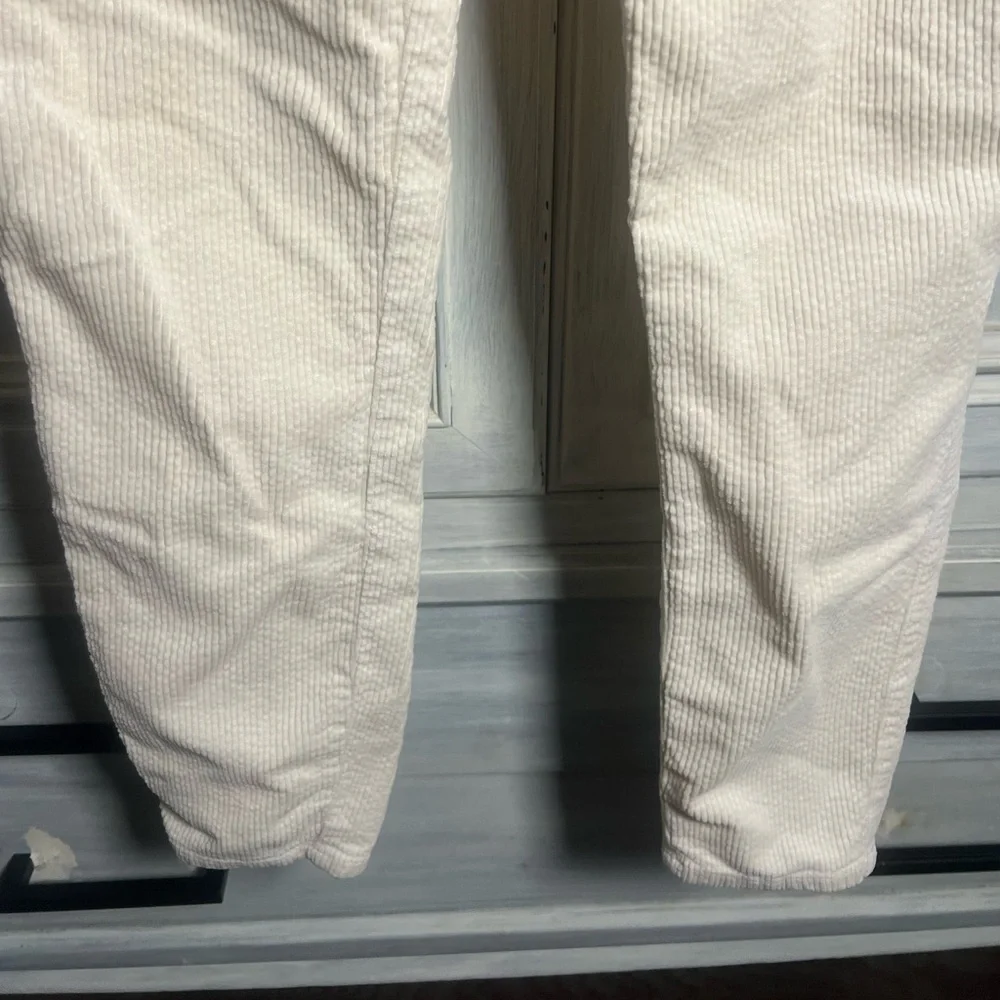 Paige Hoxton‎ Ankle Cream Off White Corduroy Pants Slim